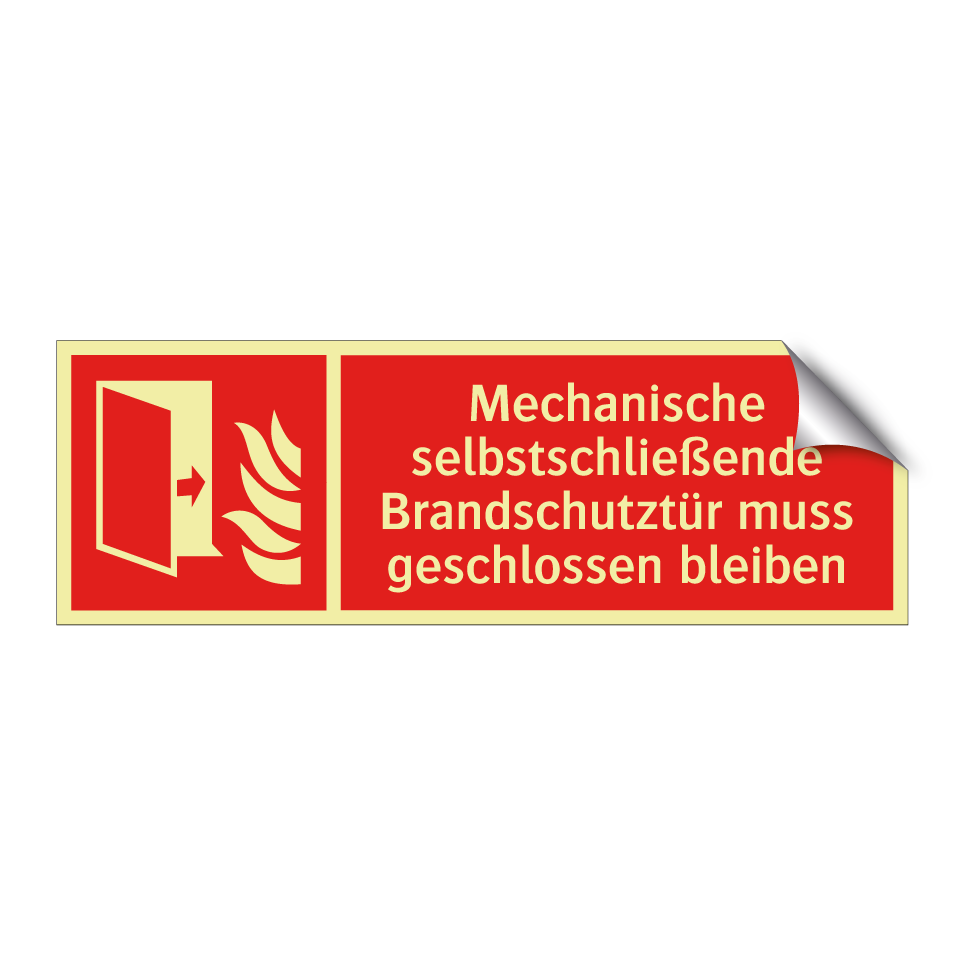 Mechanische selbstschließende Brandschutztür muss geschlossen bleiben