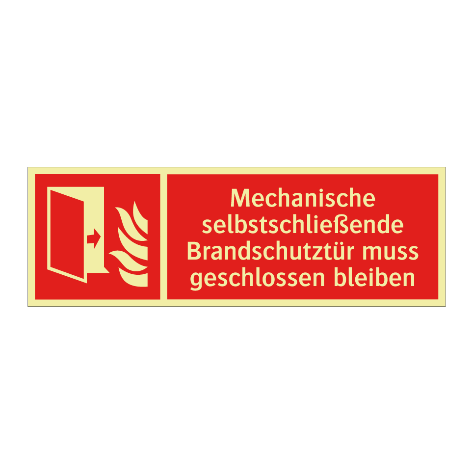 Mechanische selbstschließende Brandschutztür muss geschlossen bleiben