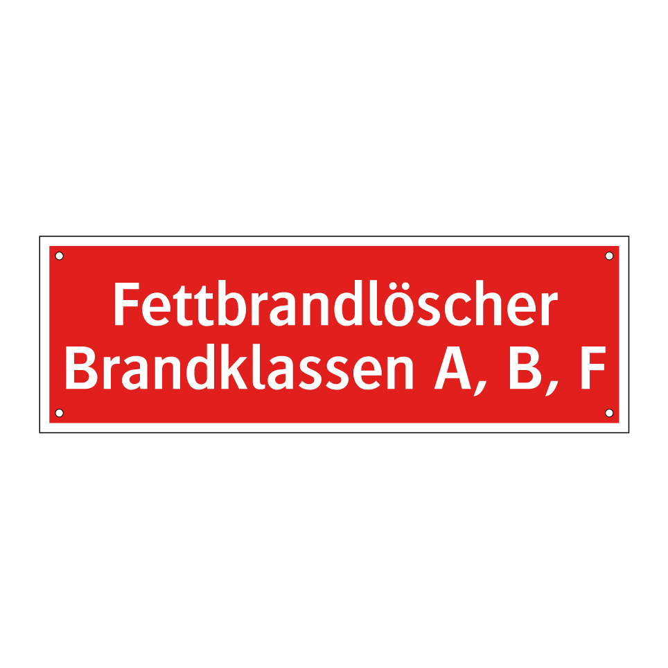 Fettbrandlöscher Brandklassen A, B, F
