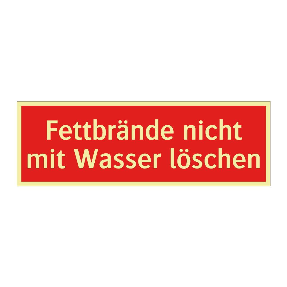 Fettbrände nicht mit Wasser löschen