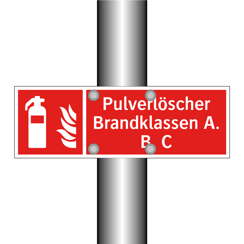 Pulverlöscher Brandklassen A. B. C