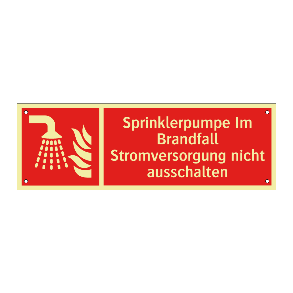 Sprinklerpumpe Im Brandfall Stromversorgung nicht ausschalten