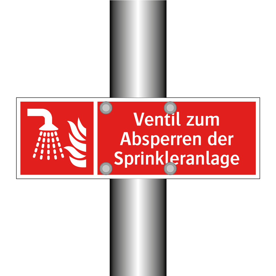 Ventil zum Absperren der Sprinkleranlage