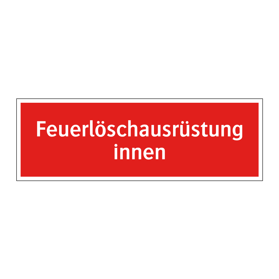 Feuerlöschausrüstung innen