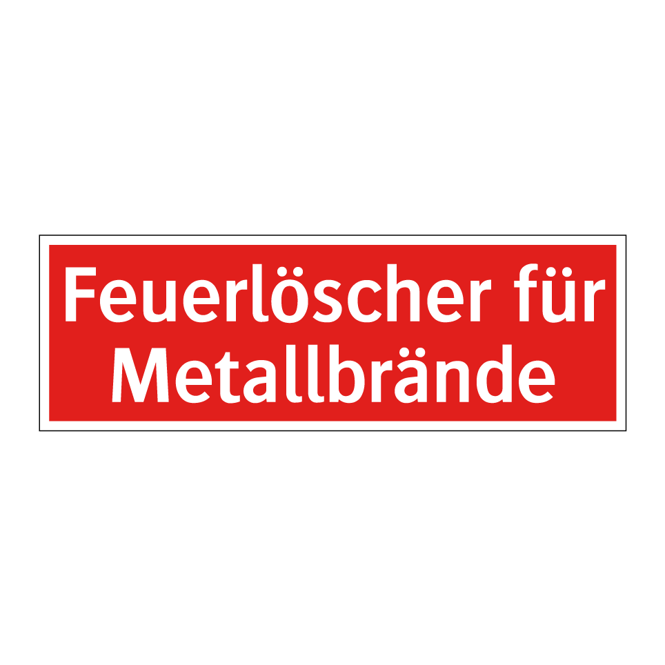 Feuerlöscher für Metallbrände