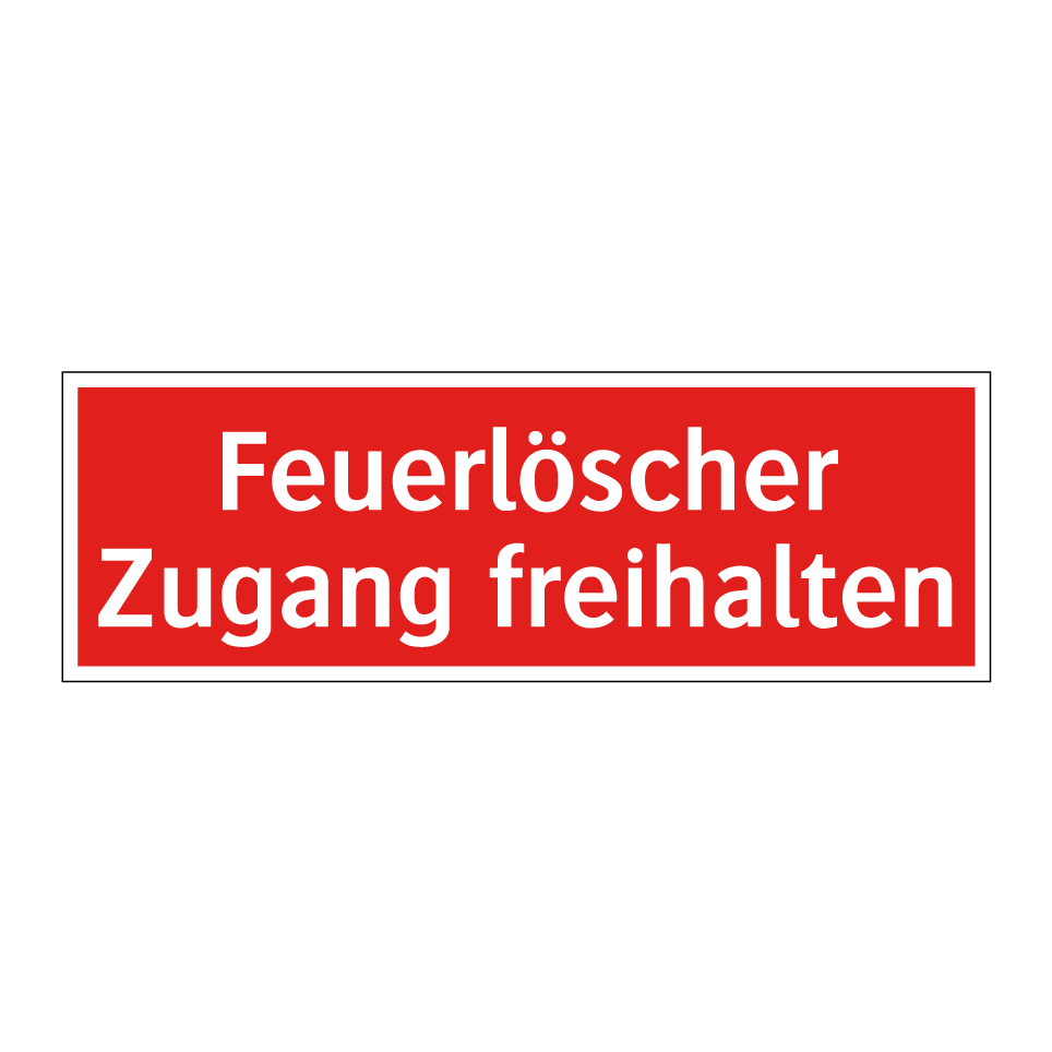Feuerlöscher Zugang freihalten