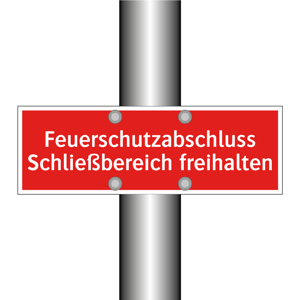 Feuerschutzabschluss Schließbereich freihalten