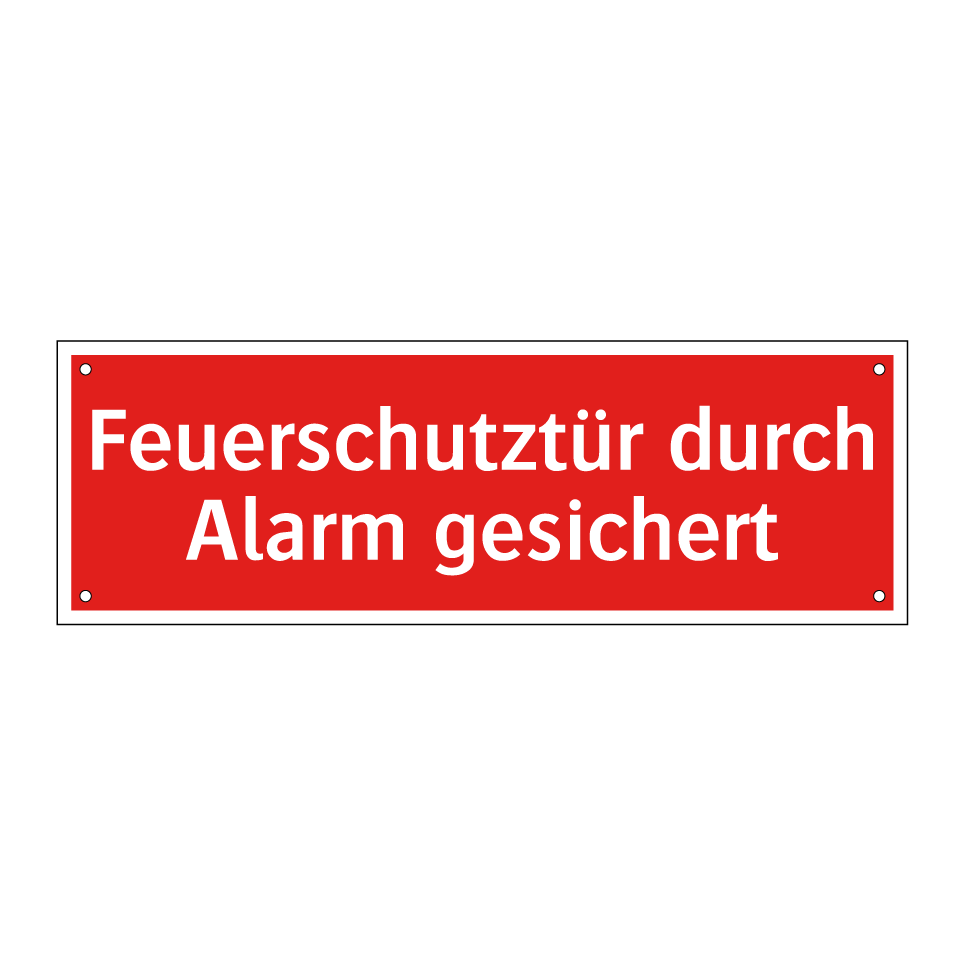 Feuerschutztür durch Alarm gesichert
