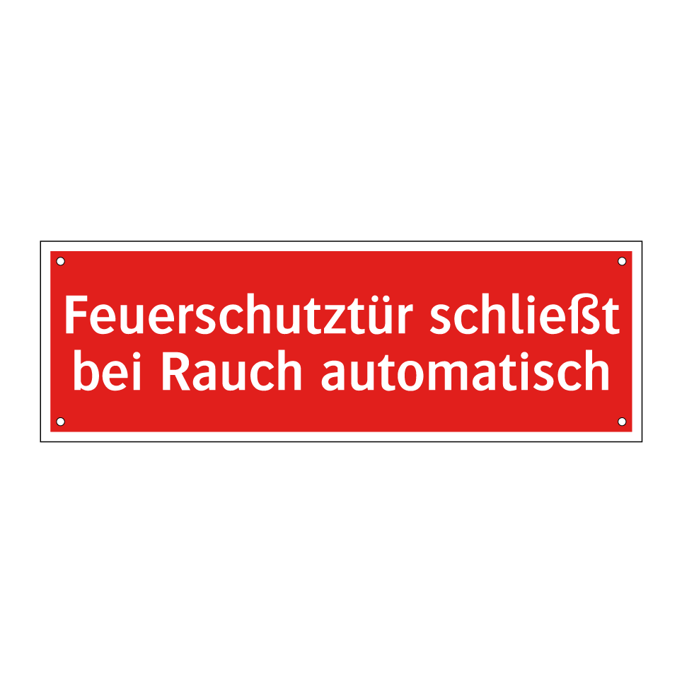 Feuerschutztür schließt bei Rauch automatisch