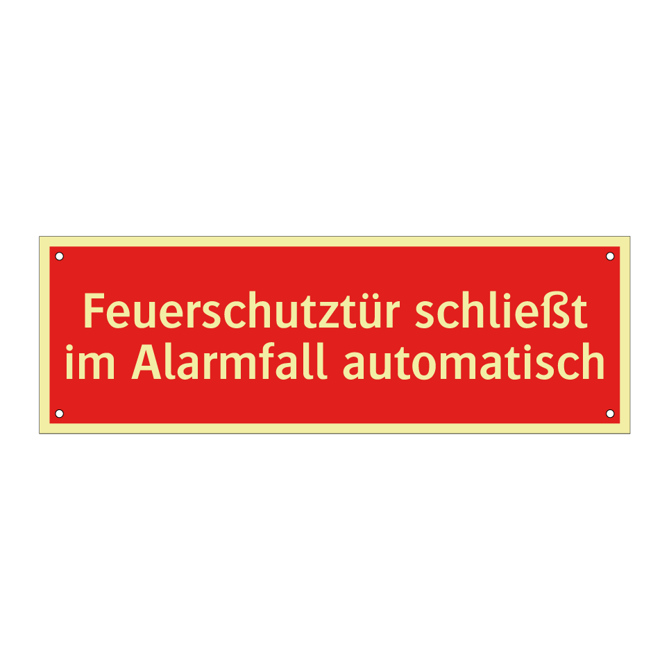Feuerschutztür schließt im Alarmfall automatisch