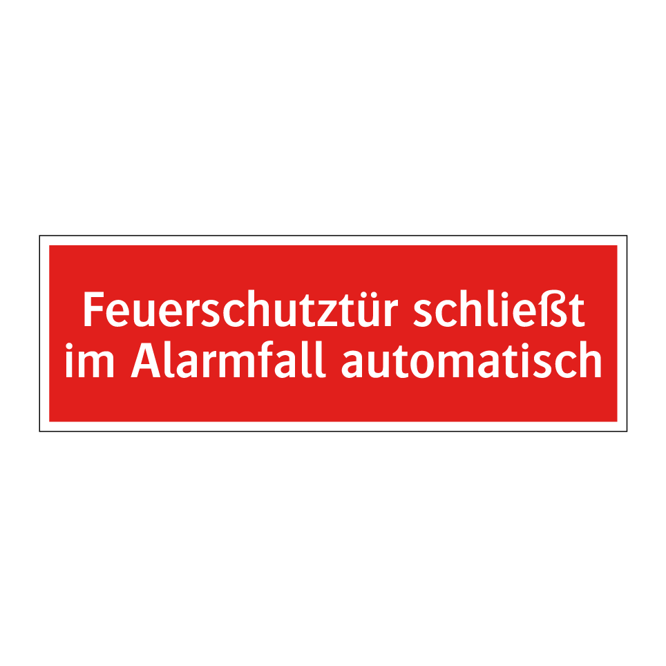 Feuerschutztür schließt im Alarmfall automatisch