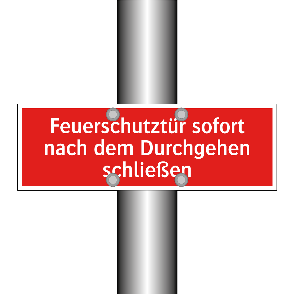 Feuerschutztür sofort nach dem Durchgehen schließen