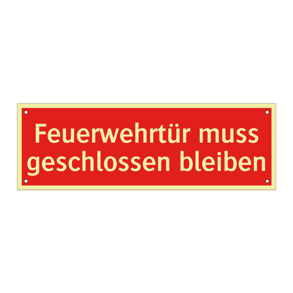Feuerwehrtür muss geschlossen bleiben