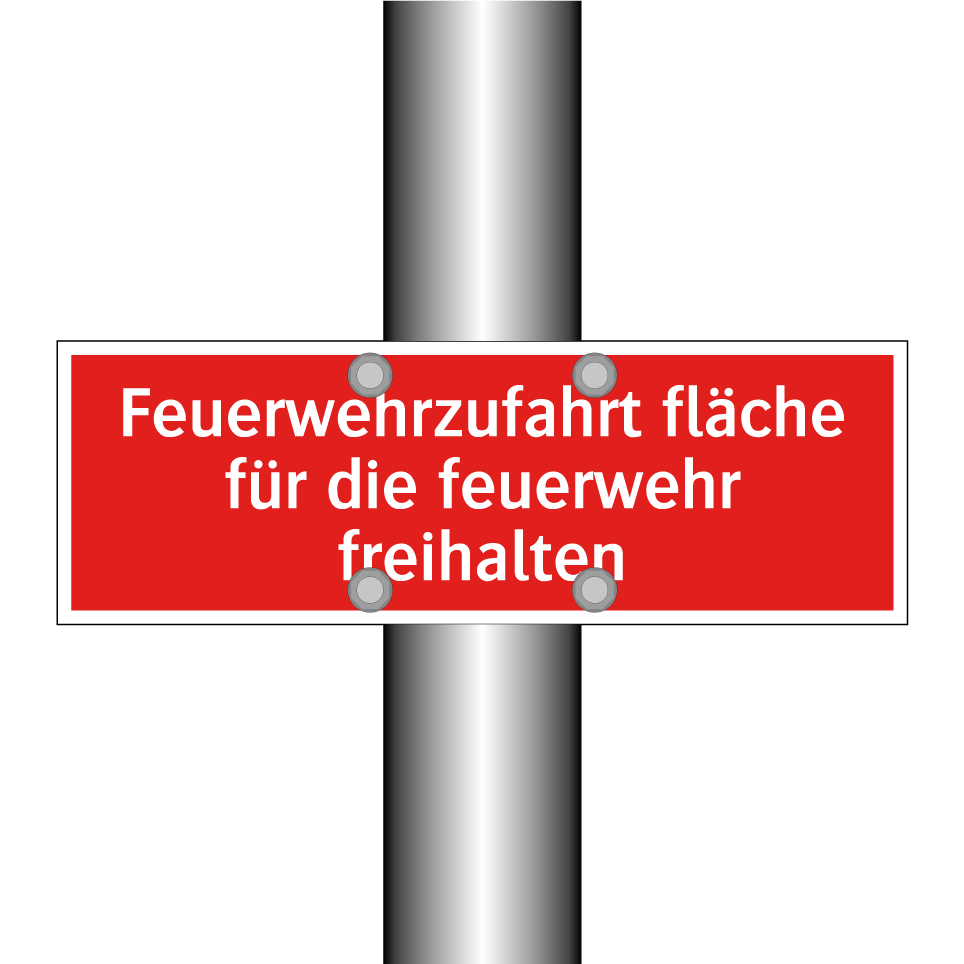 Feuerwehrzufahrt fläche für die feuerwehr freihalten