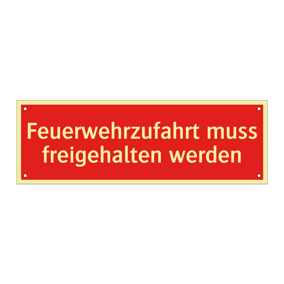 Feuerwehrzufahrt muss freigehalten werden