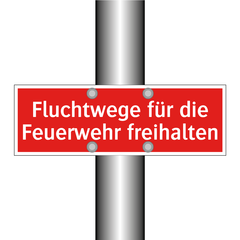 Fluchtwege für die Feuerwehr freihalten