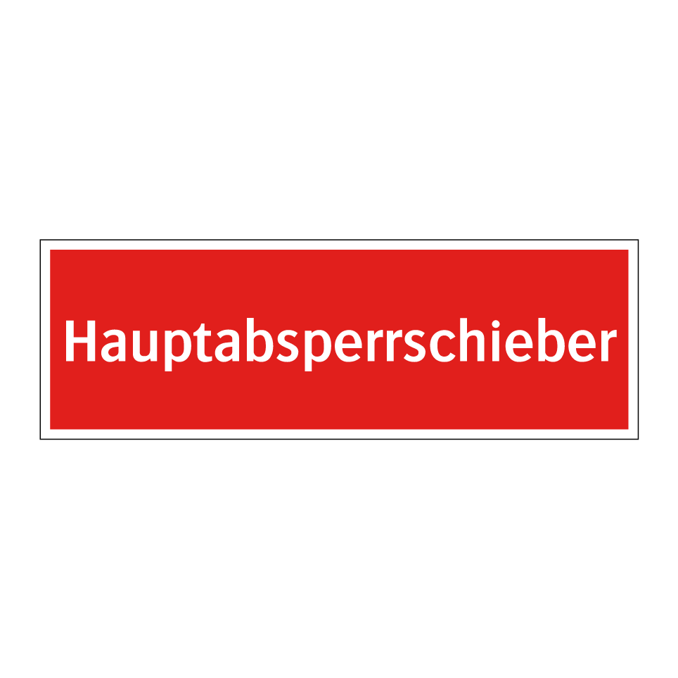 Hauptabsperrschieber