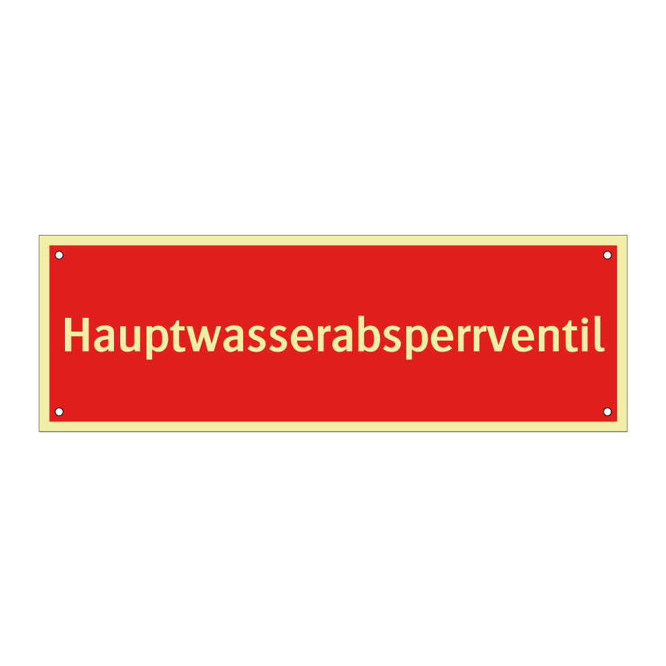 Hauptwasserabsperrventil