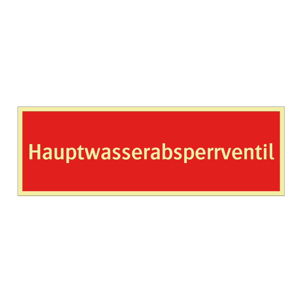 Hauptwasserabsperrventil