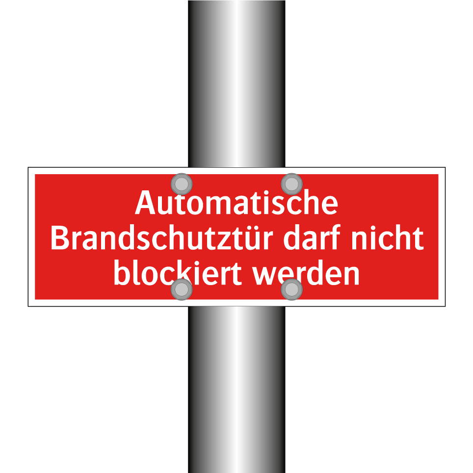Automatische Brandschutztür darf nicht blockiert werden