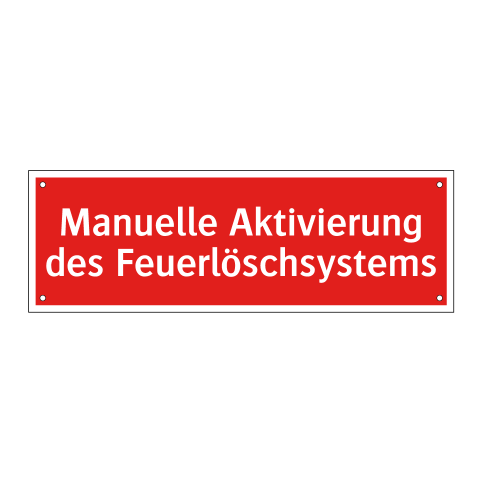 Manuelle Aktivierung des Feuerlöschsystems