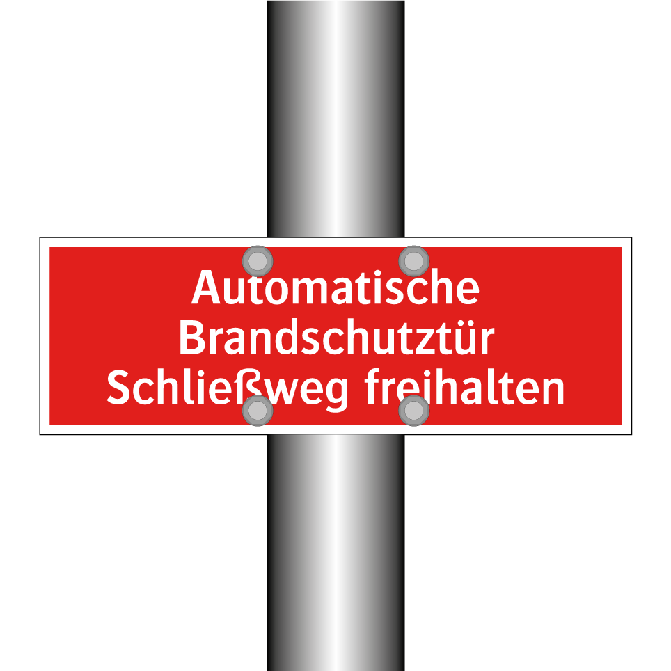 Automatische Brandschutztür Schließweg freihalten