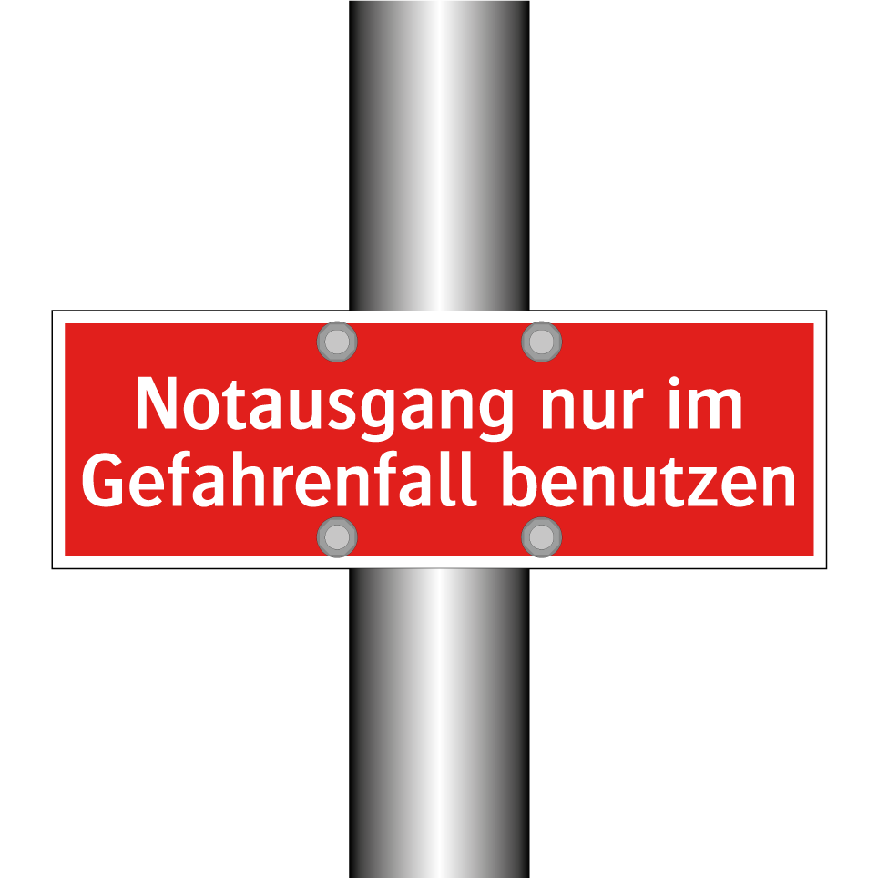 Notausgang nur im Gefahrenfall benutzen