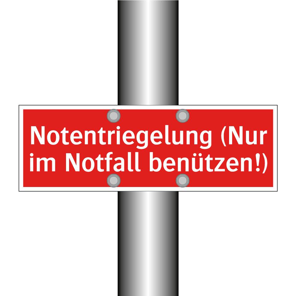 Notentriegelung (Nur im Notfall benützen!)