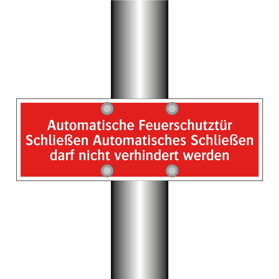 Automatische Feuerschutztür Schließen Automatisches Schließen darf nicht verhindert werden
