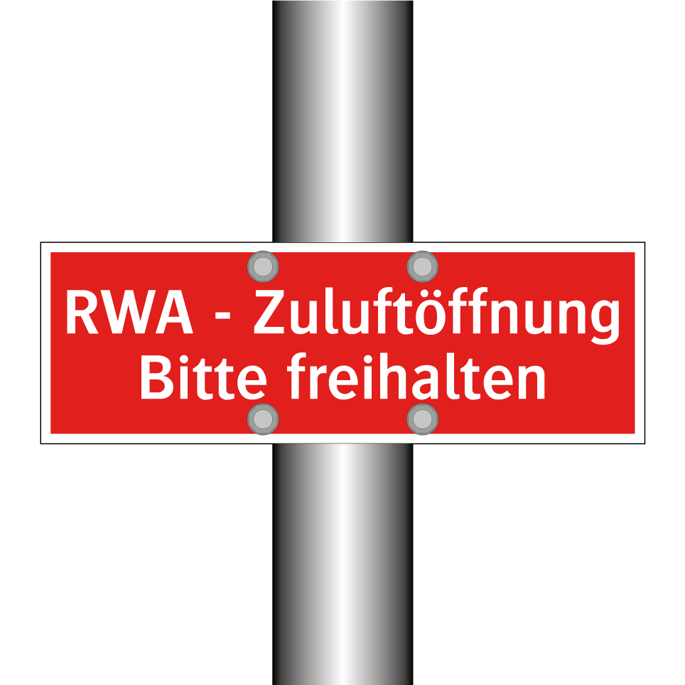 RWA - Zuluftöffnung Bitte freihalten