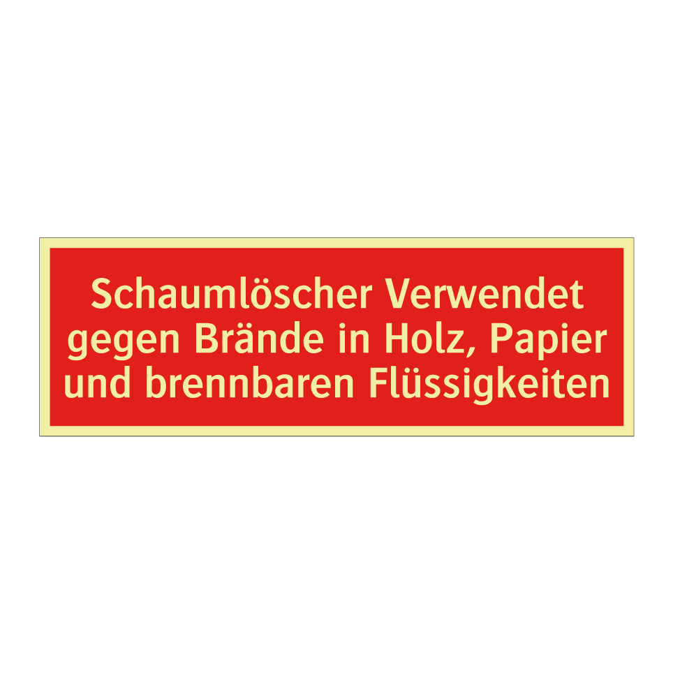 Schaumlöscher Verwendet gegen Brände in Holz, Papier und brennbaren Flüssigkeiten