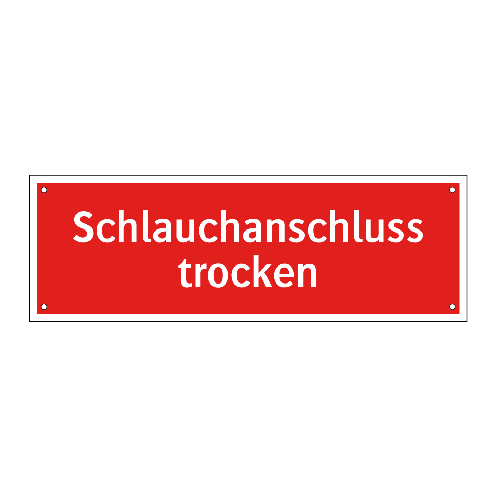 Schlauchanschluss trocken