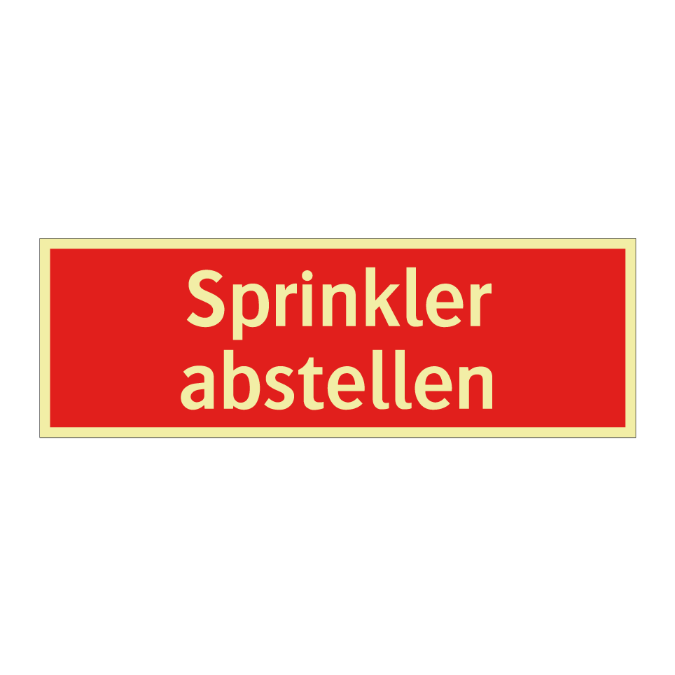 Sprinkler abstellen