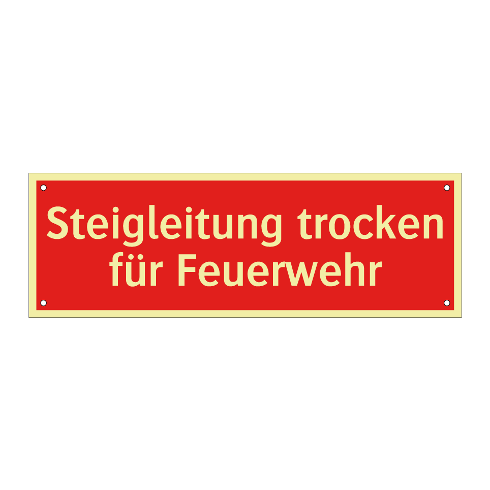 Steigleitung trocken für Feuerwehr