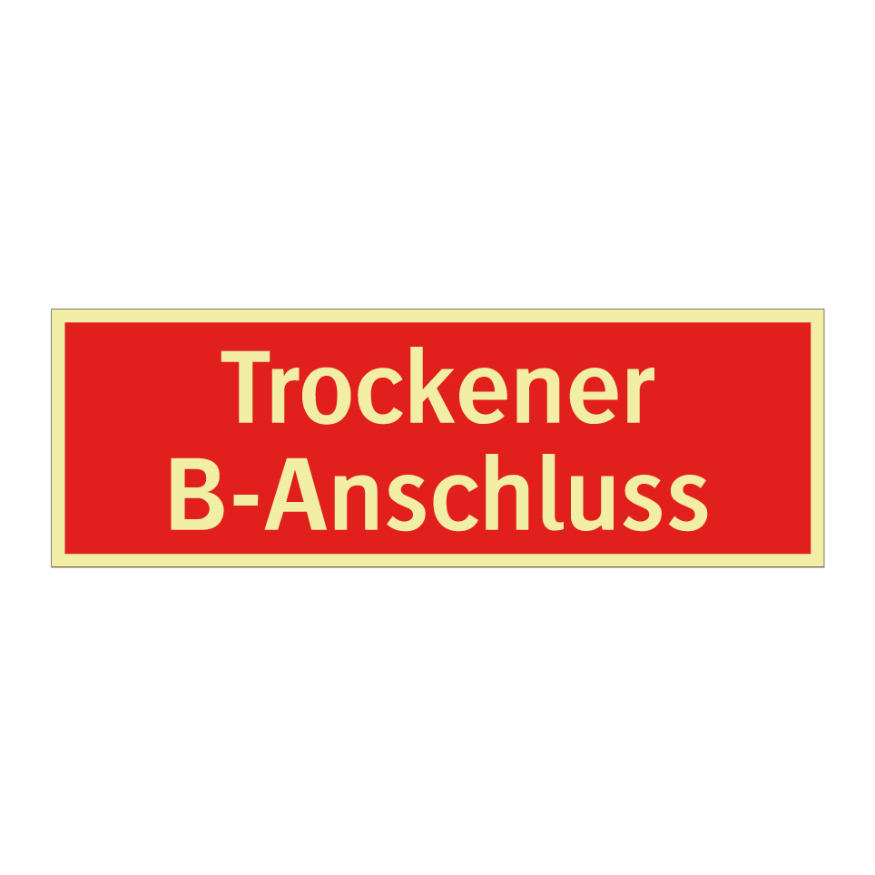Trockener B-Anschluss