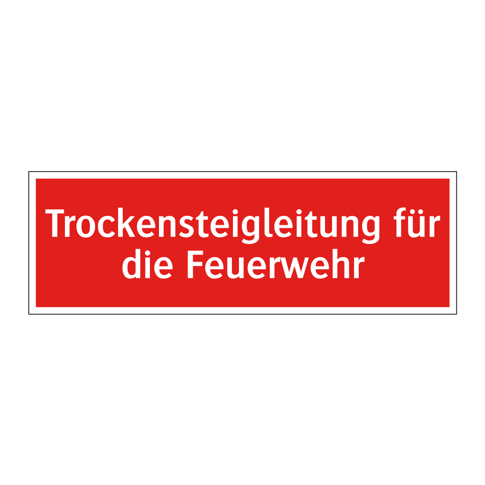 Trockensteigleitung für die Feuerwehr