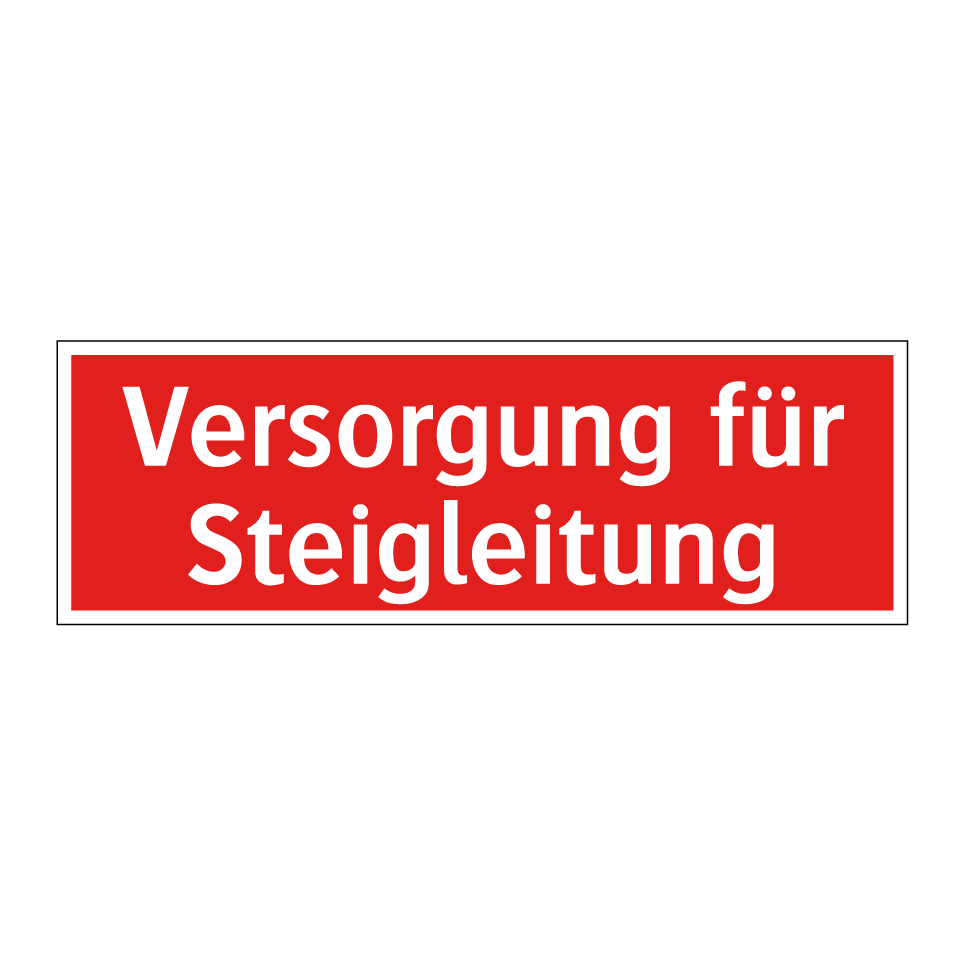 Versorgung für Steigleitung