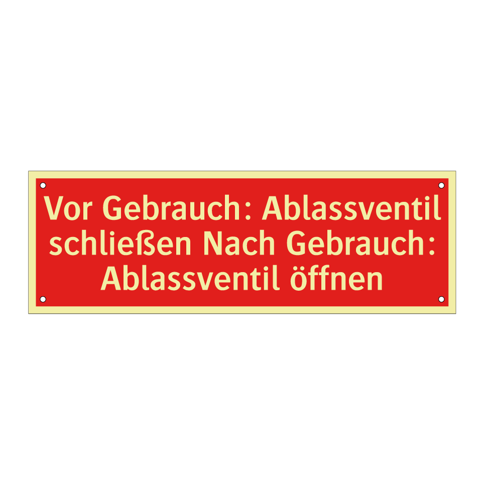 Vor Gebrauch: Ablassventil schließen Nach Gebrauch: Ablassventil öffnen