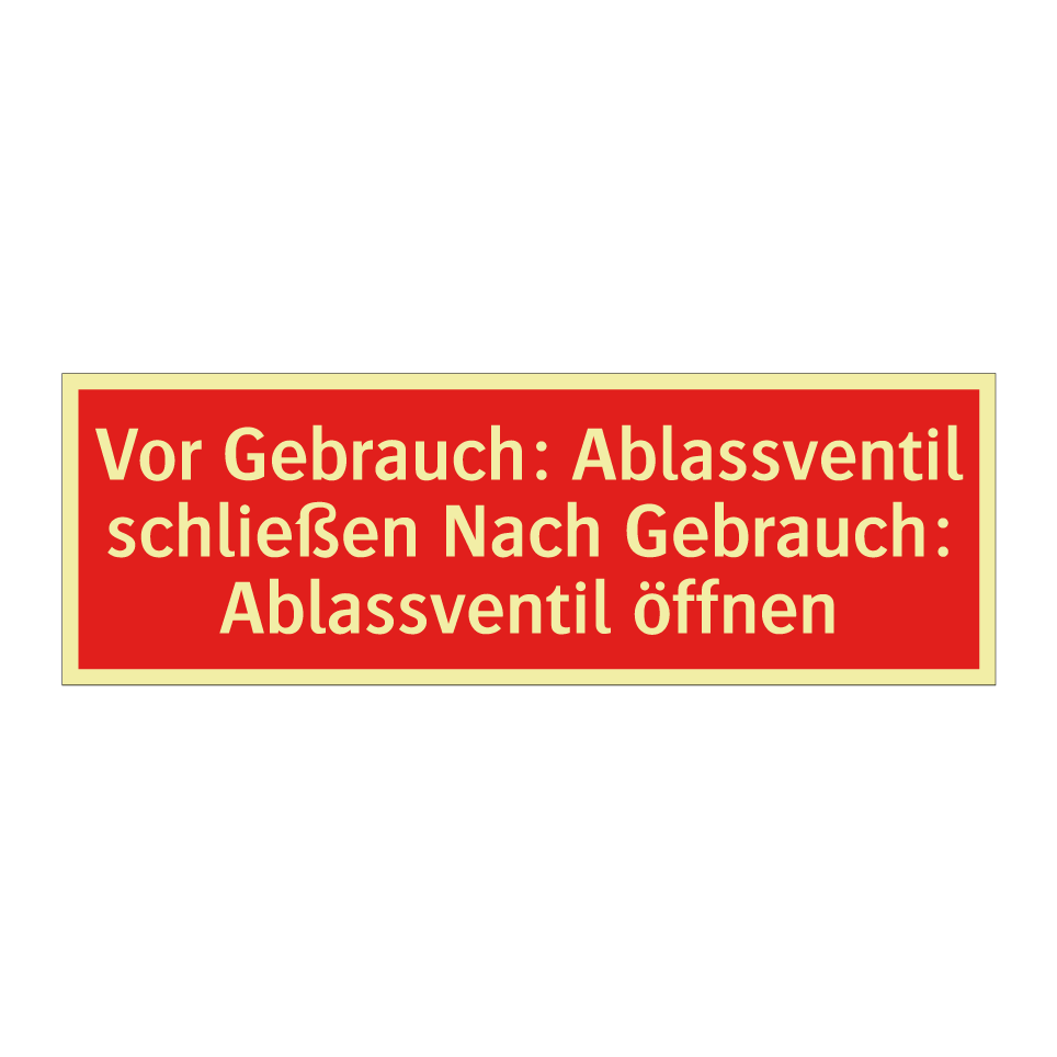 Vor Gebrauch: Ablassventil schließen Nach Gebrauch: Ablassventil öffnen