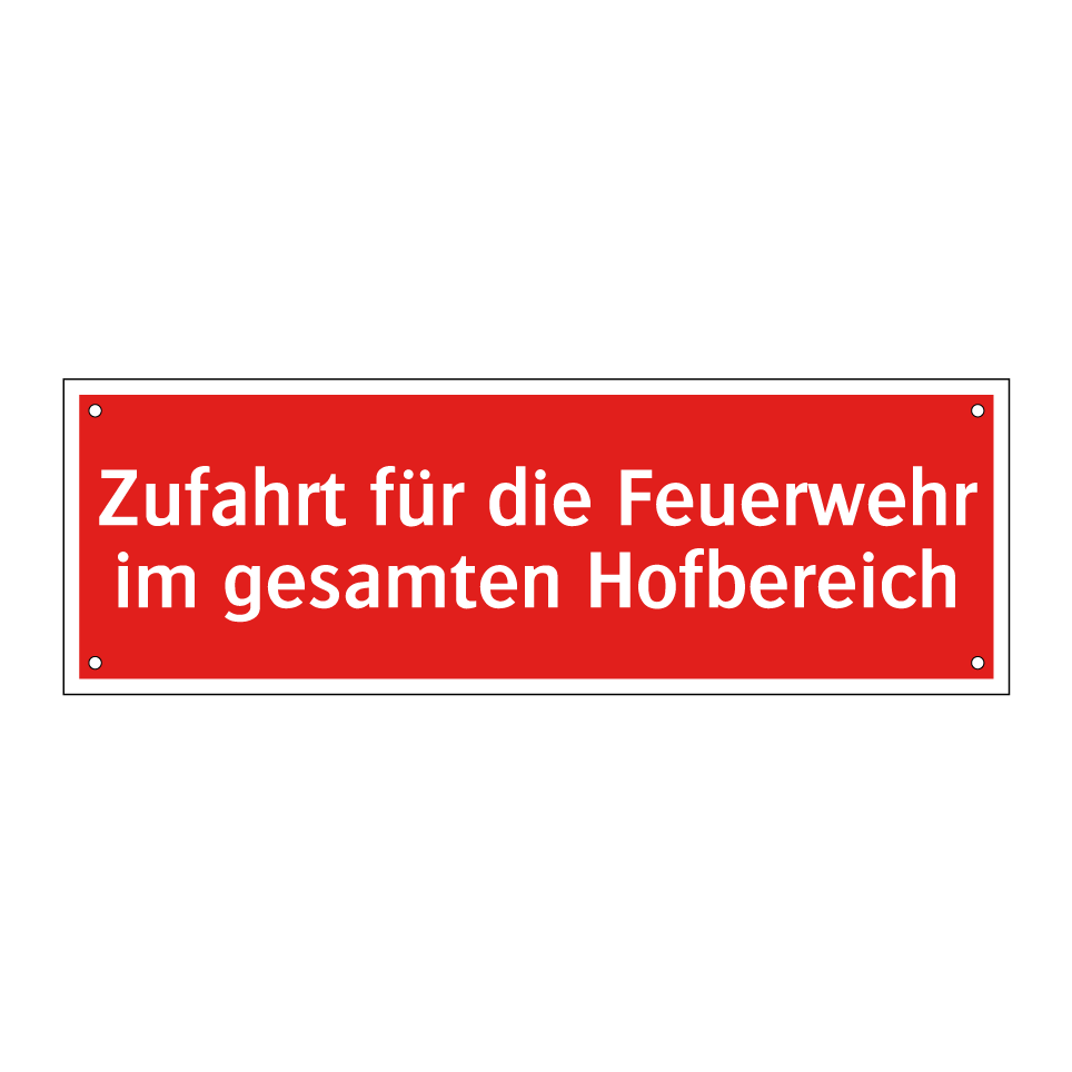 Zufahrt für die Feuerwehr im gesamten Hofbereich