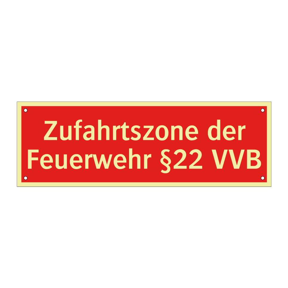 Zufahrtszone der Feuerwehr §22 VVB