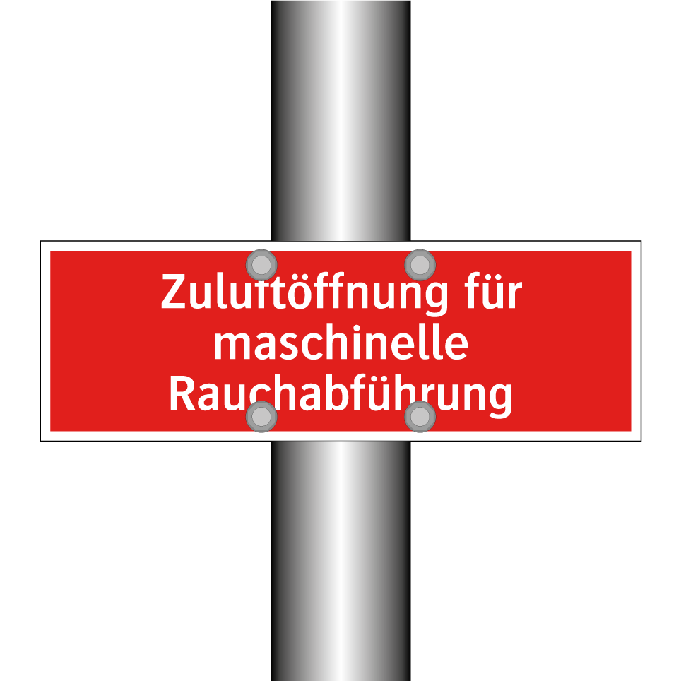 Zuluftöffnung für maschinelle Rauchabführung
