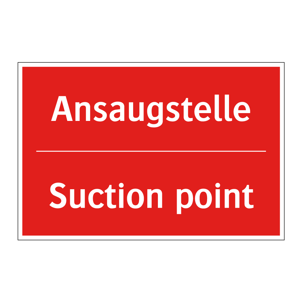 Ansaugstelle - Suction point