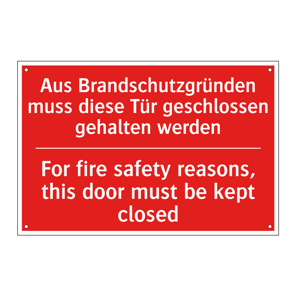 Aus Brandschutzgründen muss diese /.../ - For fire safety reasons, this /.../