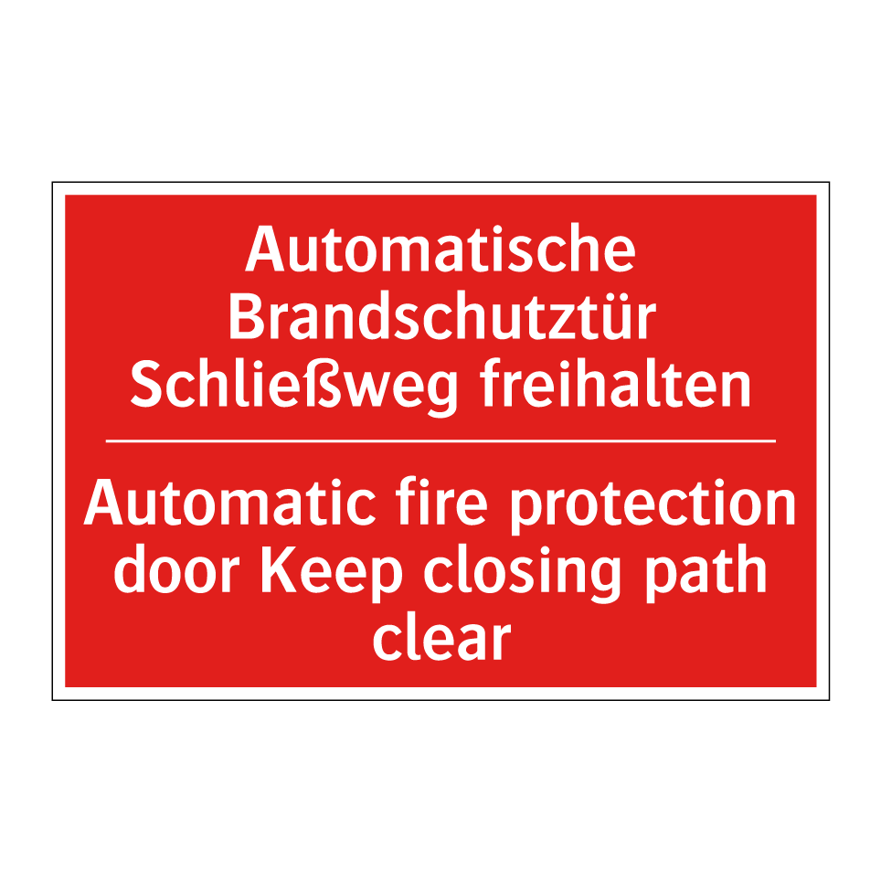 Automatische Brandschutztür Schließweg /.../ - Automatic fire protection door /.../