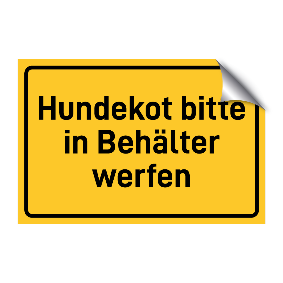 Hundekot bitte in Behälter werfen