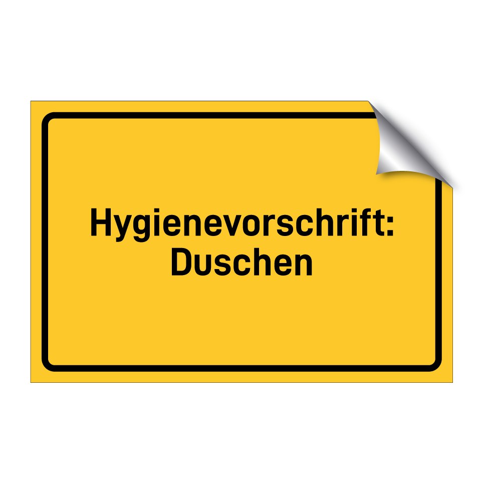 Hygienevorschrift: Duschen