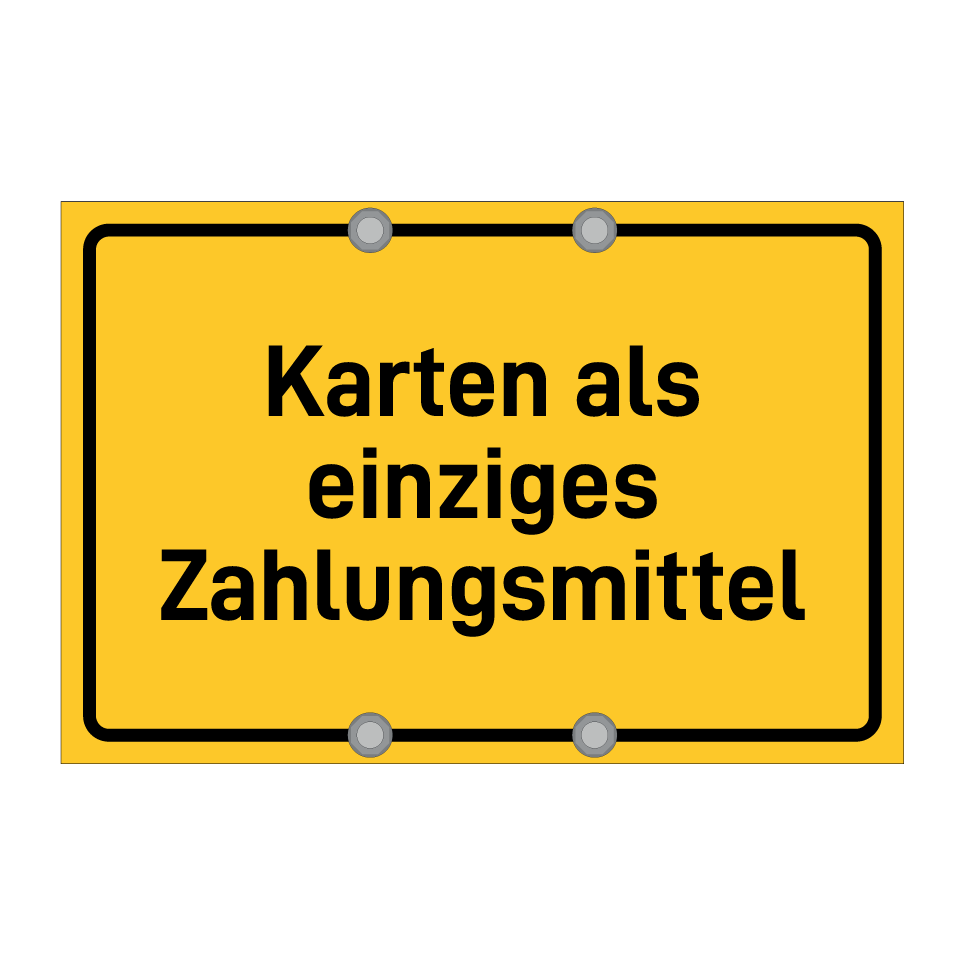 Karten als einziges Zahlungsmittel
