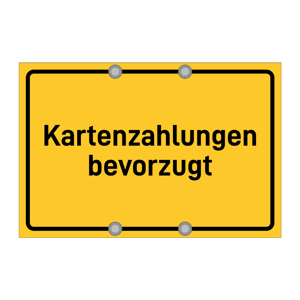 Kartenzahlungen bevorzugt