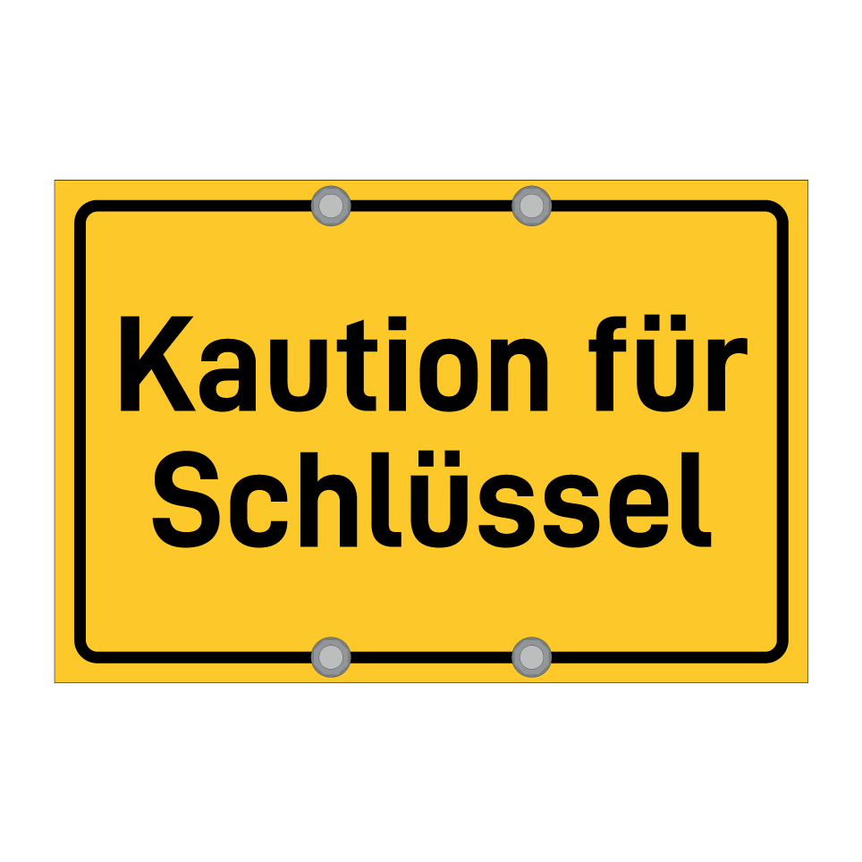 Kaution für Schlüssel